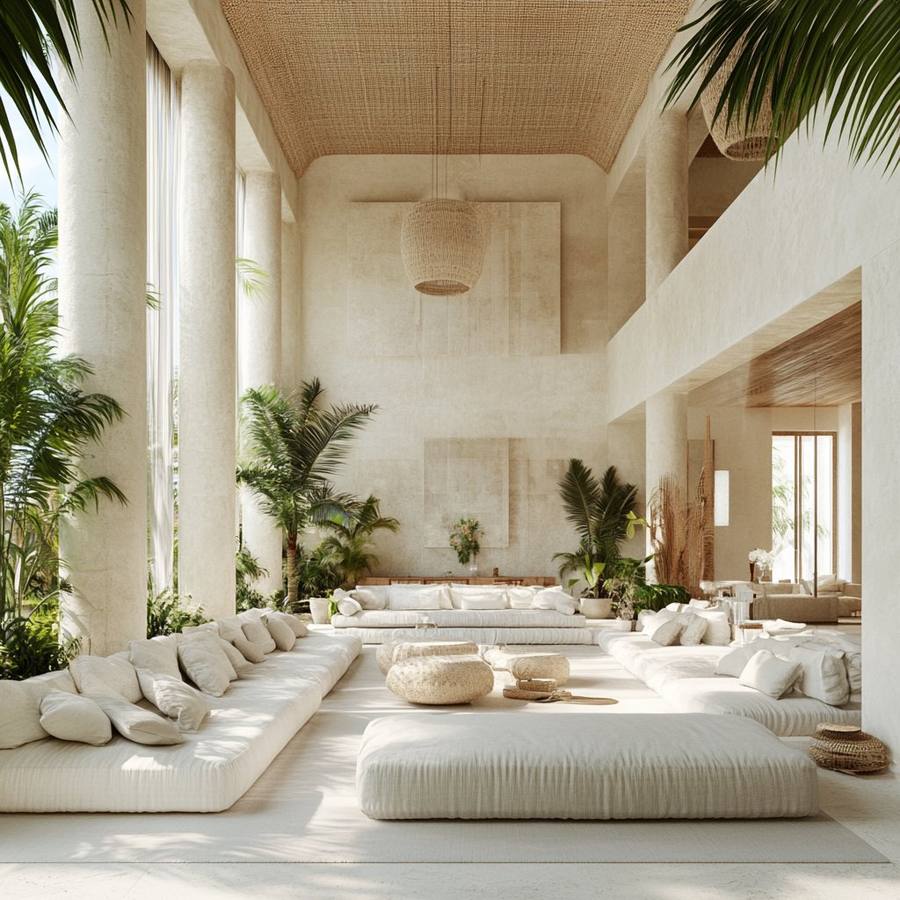 Luxury resort lobby
